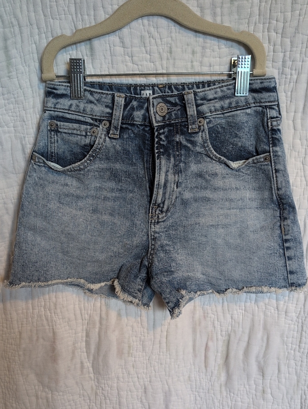 GAP Light Blue Acid Wash Denim Shorts